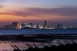 Nightview of Xiamen from Little Kinmen