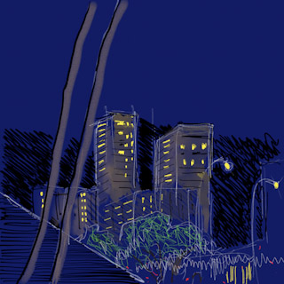 Nighttime in Waikiki