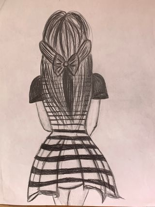 Sketch of the Back of a Beautiful Lady