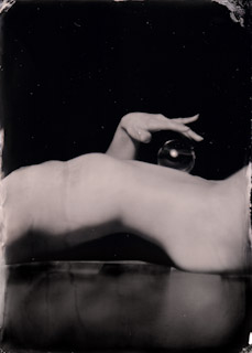 Crystal Ball: Wet Plate on Metal, 2019